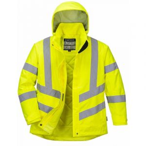 Portwest Parka de travail hiver haute visibilité matelassée Femme Jaune Fluo XL - Jaune Fluo