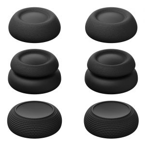 Capuchons de joystick pour PlayStation Portal SAVAGE RAVEN by Skull & Co. : Thumb Grip, Joystick Cap, Capuchons de stick Analogique, Noir, 3 paires (6 pi&egrave;ces)