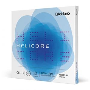 Image de D'Addario H510 1/8M - Jeu de cordes violoncelle Helicore, manche 1/8, Medium