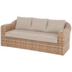 Image de Hesperide Canap&eacute; de jardin Moor&eacute;a savana 3 places aluminium trait&eacute; &eacute;poxy en r&eacute;sine tress&eacute;e