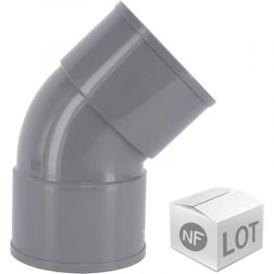 First Plast Lot de raccord PVC - 100 Coudes 45&Acirc;&deg; FF &Atilde;%u02DC40