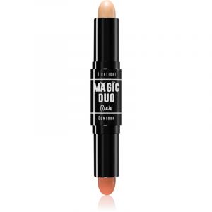 Rude Magic Duo Highlight and Contour - Medium by Cosmetics for Women - 2 x 0.15 oz Highlight and Contour