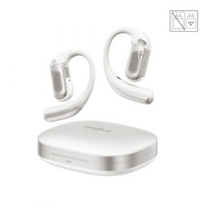 Shokz sans fil &agrave; conduction a&eacute;rienne True Wireless OpenFit Pro avec r&eacute;duction de bruit Blanc