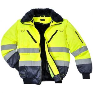 Portwest Blouson pilote 3 en 1 haute visibilité Orange/Marine S