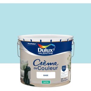 Dulux Valentine Crème de Couleur - Peinture multi-supports intérieure - Satin Bleu Rêveur 10 L