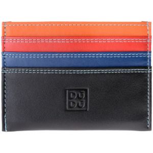 Dudu Portefeuille Porte cartes de crédit coloré en cuir Nappa de vachette 6 fentes