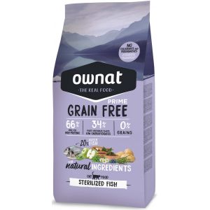 Image de Ownat Croquettes Chat Grain Free Prime Adulte Stérilisé Poisson 1kg