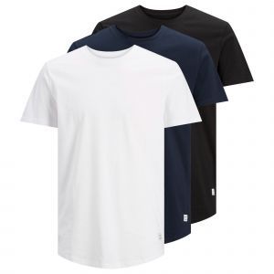 Jack & Jones JJENOA Tee SS Crew Neck 3PK MP T-Shirt, Blanc 1, XXL Homme