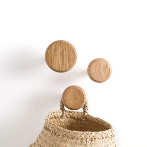 Lot de 3 patères en c ne, Kanca Naturel Taille Taille Unique