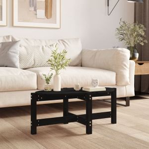 VidaXL Table basse Noir 87x48x35 cm Bois massif de pin