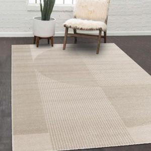 Unamourdetapis Tapis salon en polypropyl&egrave;ne Oeko-Tex 120x170 Beige