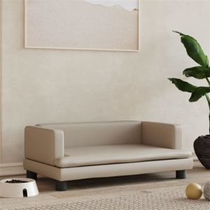 VidaXL Lit pour chien cappuccino 80x45x30 cm similicuir