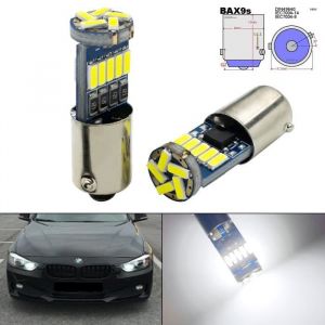 2X Ampoules LED, feux latérales avant Canbus Sans Erreur Pour BMW F20 F30 F31 F34 H6W BAX9S, 433, blanc xénon 15SMD