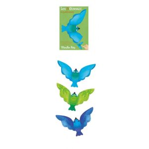 Moulin roty Set de 3 oiseaux équilibristes bleus Les Petites Merveilles