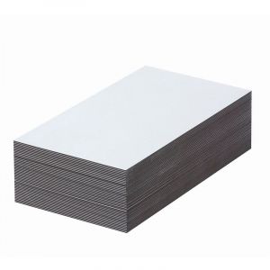 Certeo Etiquettes magnétiques - blanches - h x l 80 x 150 mm, lot de 100 - Coloris: blanc