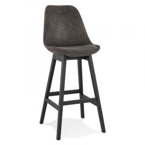 Tabouret de Bar Design "Vars" 113cm Gris & Noir Prix