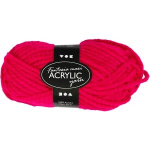 Image de Pelote de laine 100 % Acrylique 50 g Fuchsia