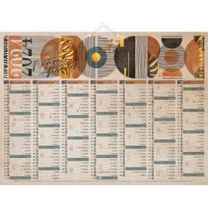 CBG Calendrier semestriel mural 2024 - Air du temps - 40,5 x 55 cm