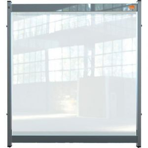 Nobo Extension de séparation modulaire pour bureau - film PVC transparent - médium - L75 x H82 x P40 cm