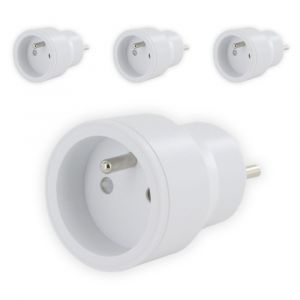 Dio Connected Home Lot de 4 prises nano télécommandées On/Off - 2300W - Blanc - Chacon