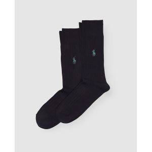 Ralph Lauren Lot de 2 paires de chaussettes hautes Noir - Taille 39/42;43/46