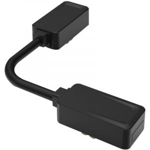 Connecteur D'angle Flexible Pour Rail Magnétique Monophasé Super Slim Suspendu/Encastré 25mm 48v Noir