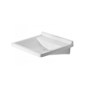 Duravit Lavabo STARCK 3 VITAL MED sans trop pleinavec plage de robinettrie 600x545mavec trou pour robinet-Vorst blanc
