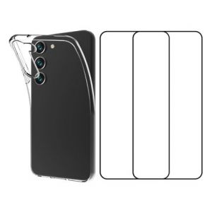 EssentielB Pack Samsung S23+ Coque rigide + verre trempe