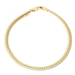 Bracelet Femme ou Homme Maille Anglaise 20,5 cm Or Jaune 750 Laminé*