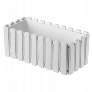 Jardinière de Balcon 38cm Pot de Fleur Fleurs Blanches - Kadax