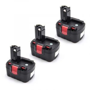 Vhbw 3x Ni-MH Batterie 1500mAh (14.4V) pour outils 35614, 3660CK, 3660K, 4 VE, 52314, 53514 comme Bosch 2 607 335 264,