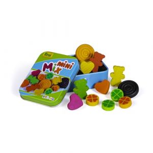 Erzi 14352 Bonbons en bois dans une boîte en métal pour enfants