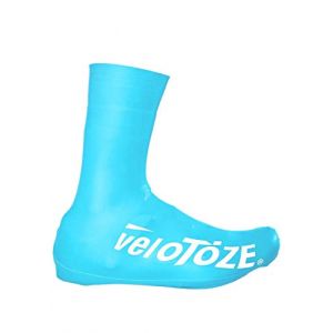 Image de Velotoze Couvre-chaussures hauts 2.0, pour une utilisation avec des chaussures de vélo de route, bleu