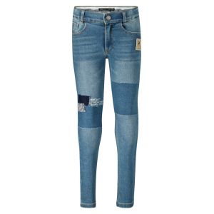IKKS Jean skinny coton m&eacute;lang&eacute; d&eacute;lav&eacute; Bleu - Couleur Bleu - Taille 6-8 ans