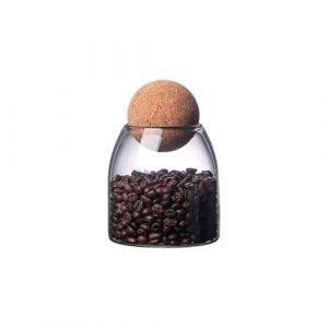 Bocaux de conservation - LA LLARETA - Verre borosilicate - 550ml - Bouchon en li&egrave;ge - Transparent 92%