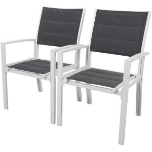 Viva Green Brazil / Canaries Phoenix - Fauteuil jardin alu/textilène rembourré