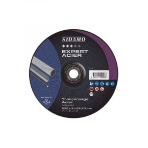 Sidamo Lot de 5 disques &agrave; tron&ccedil;onner EXPERT ACIER D. 230 x 3 x Al. 22,23 mm + 1 disque offert - Acier - 10111072
