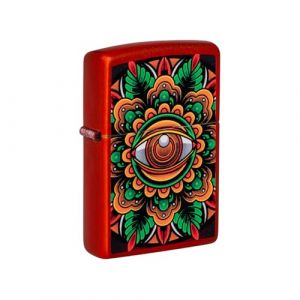 Zippo Briquet Tempête - Culture Pin Up - Noir Poli & Image Photo - Rechargeable, Garanti à Vie - Flamme Ajustable - Boîte Cadeau - Métal - Fabriqué aux USA
