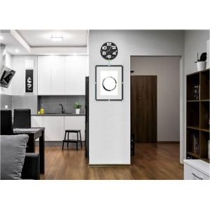 Shot Cadre Photo Cercle 30x40cm avec P e Partout Tableau Bois Verre (NOIR)