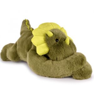 Doudou et Compagnie Peluche dinosaure vert lesté 40 cm