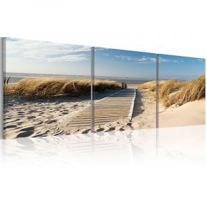 Image de Artgeist Tableau Imprimé "Beach 3 Panneaux" 40x120cm