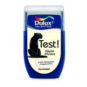 Dulux Valentine Testeur peinture murs et boiseries Crème de couleur zéphir d'ivoire satin 30ml