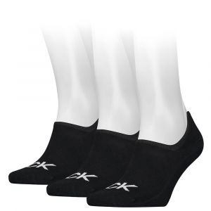 Calvin Klein Des Chaussettes Footie High Cut Logo 3 Paires One Size Bla