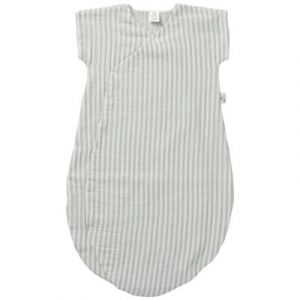 BB & Co Gigoteuse d'été en gaze de coton rayé vert de gris (6-18 mois)