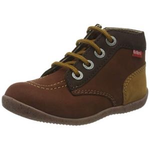Kickers BONZIP-2, Bottine Garçon, Marron Camel Tricolore, 27 EU