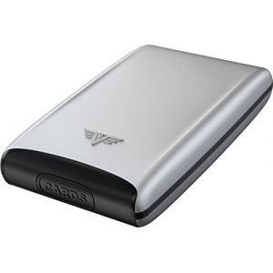 Tru virtu Porte-Cartes Ultra Light Arrow argenté I Porte-Cartes de crédit I Porte-Cartes Protection Anti-RFID NFC I boîte en Aluminium de qualité I Portefeuille I Slim Wallet I Card-Holder