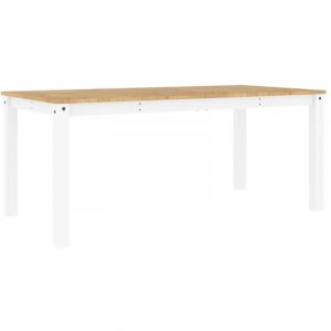 VidaXL Table à manger Panama blanc 180x90x75 cm bois massif de pin, table de salle à manger, table à dîner, meuble à manger, table de cuisine