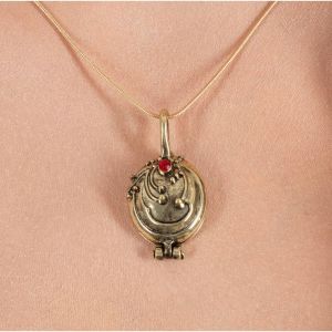 Ruedelafete Collier Vampire Or avec charni&egrave;re