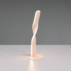 Reality Leuchten Lampe de table, lampe d'appoint, lampe de lecture, design torsadé sable, interrupteur à cordon, LED, H 40,5 cm