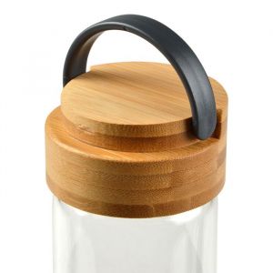 Eden Gourde en verre et bambou Anthracite